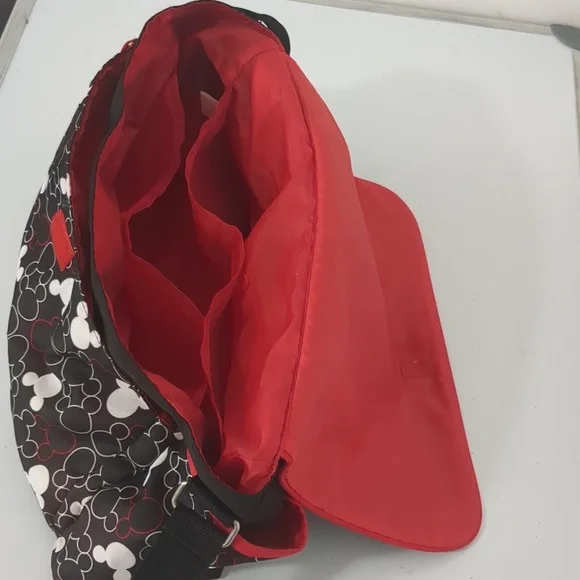 Vintage Mickey Mouse Duffel Bag Red/Black - Picture 6 of 8